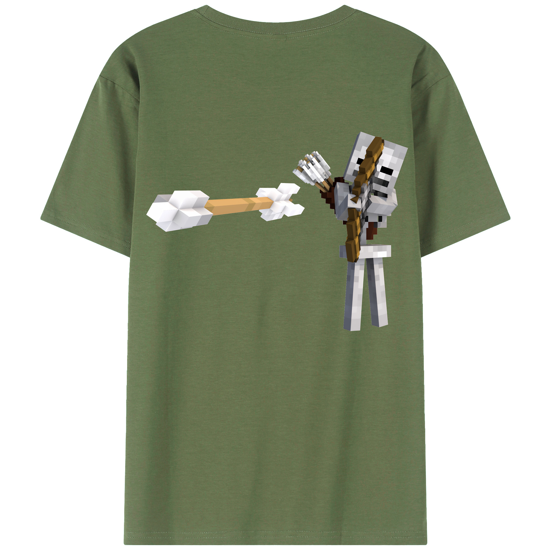 （画像用） マインクラフト ブロックの世界 Minecraft MC Block world 綿100％ メンズ半袖Tシャツ（バックプリント） 通気性